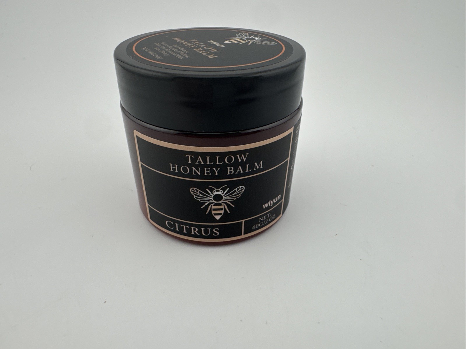 Raw Honey Tallow Balm Citrus 2oz Moisturizing Skin Balm Exp 11/07/2028