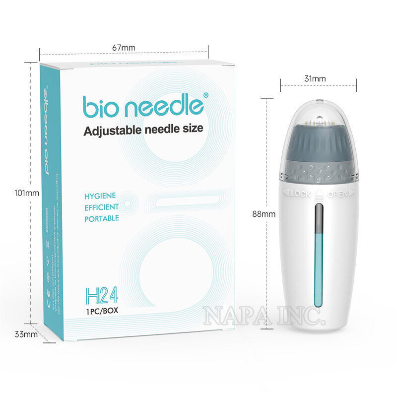 Adjustable 0.25/0.5/0.75/1.0/1.25/1.5mm Hydra Derma Stamp Anti-Aging Acne 24pins
