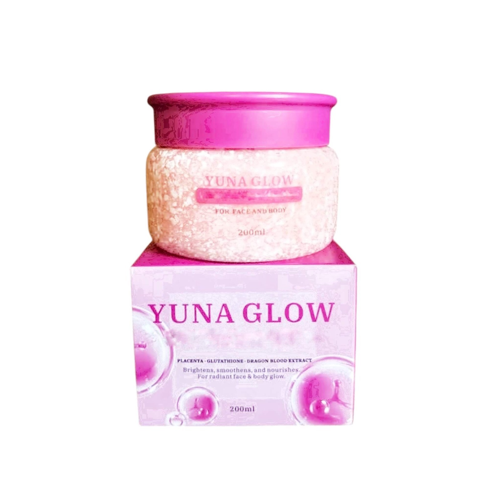 BMRS YUNA GLOW Face Body Cream 200ml – Placenta Glutathione Dragon Blood