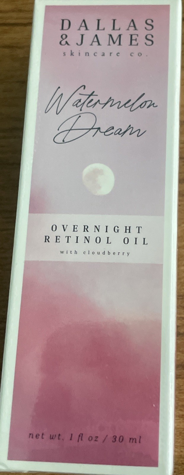 Dallas & James Watermelon Dream Overnight Retinol Oil 1 Fl Oz SEALED ~ Exp 8/28