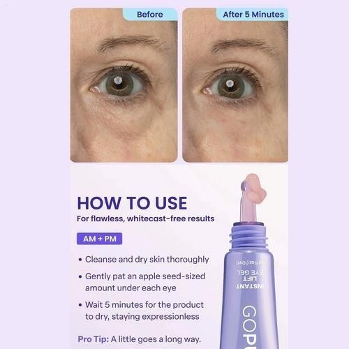 [Go Pure] Instant Lift Eye Gel Depuffs Tightens Lifts 0.34 Oz NIB