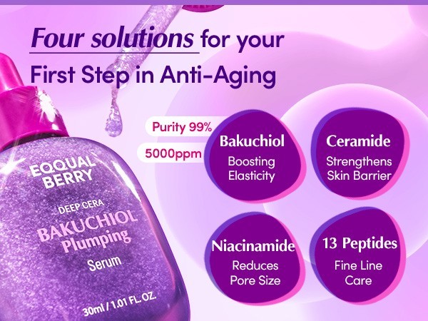 EQQUALBERRY Bakuchiol Plumping Serum 30ml