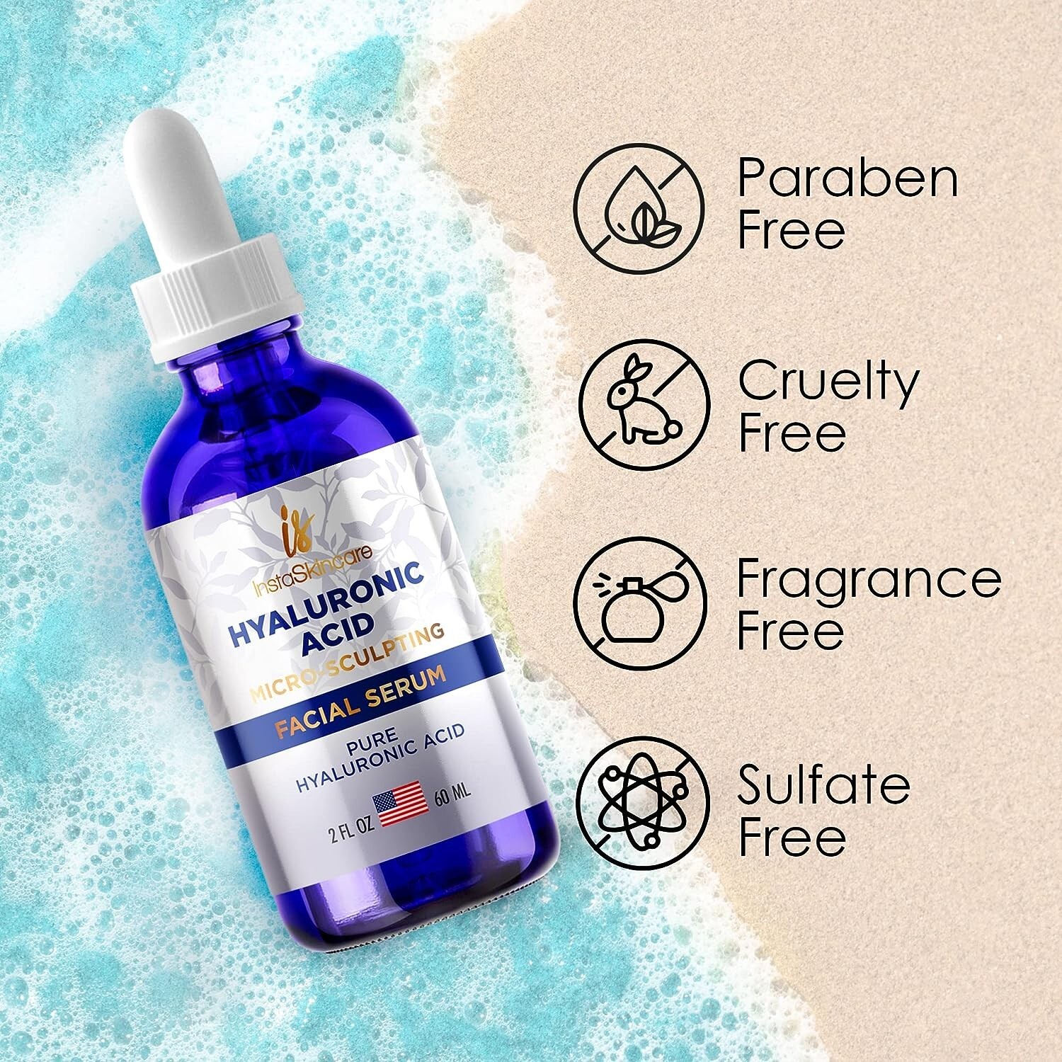 10 PACK Pure Hyaluronic Acid Serum for Face (2 Oz) – Paraben and Fragrance-Free