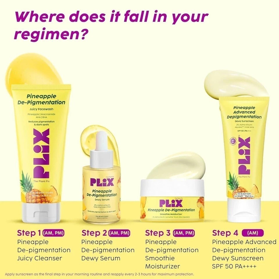 PLIX – THE PLANT FIX Pineapple Depigmentation Regime Kit for Bright & Even Skin
