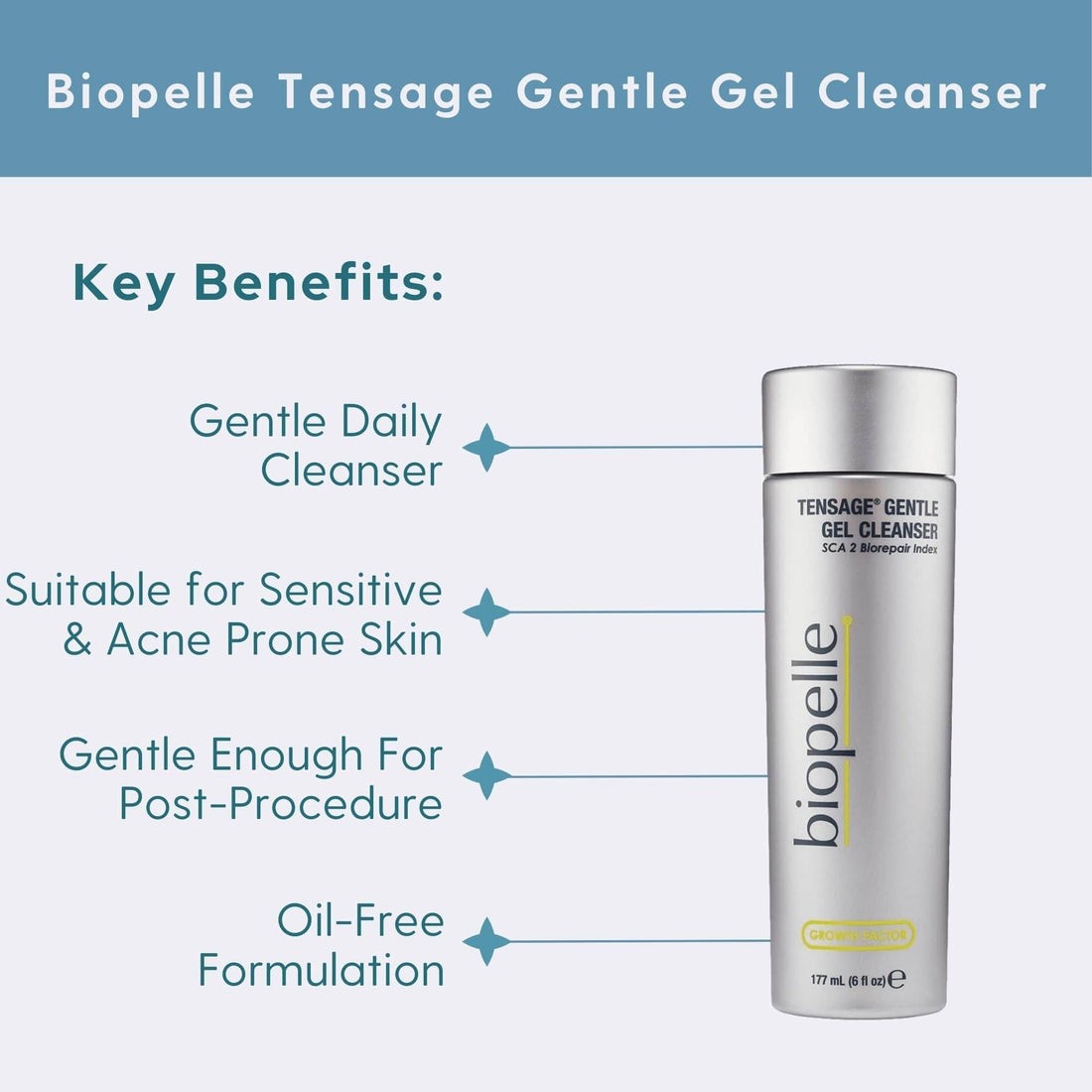 Biopelle Tensage Gentle Gel Cleanser 177ml 6oz NEW FAST SHP