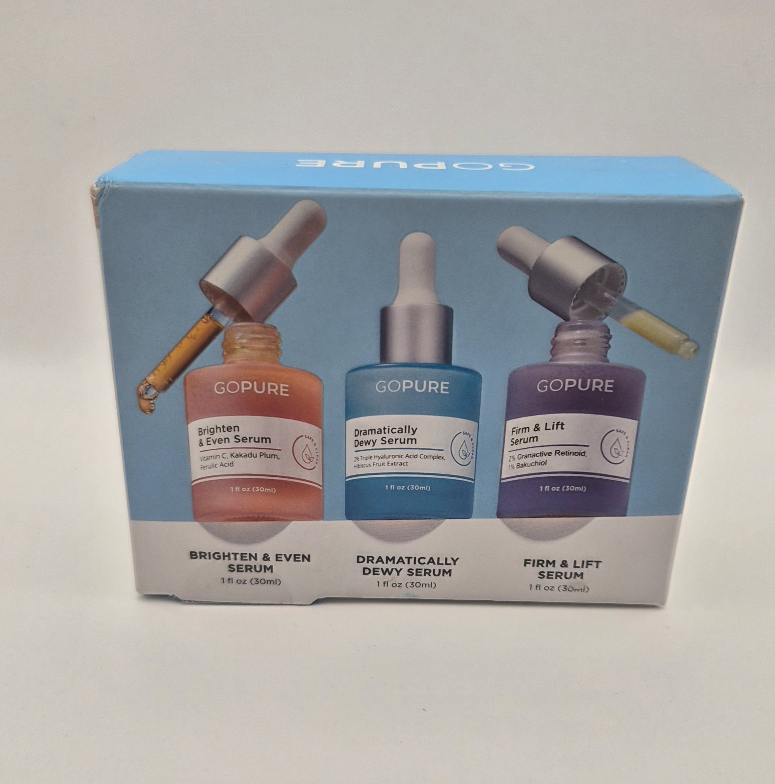 GoPure Power Trio Serum Set Exp. 10/26 New In Box