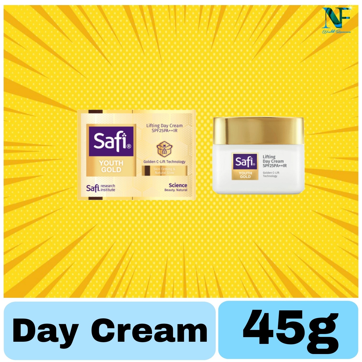 4x 45g Safi Youth Gold Anti Aging Lifting Day Cream SPF37PA+++ IR