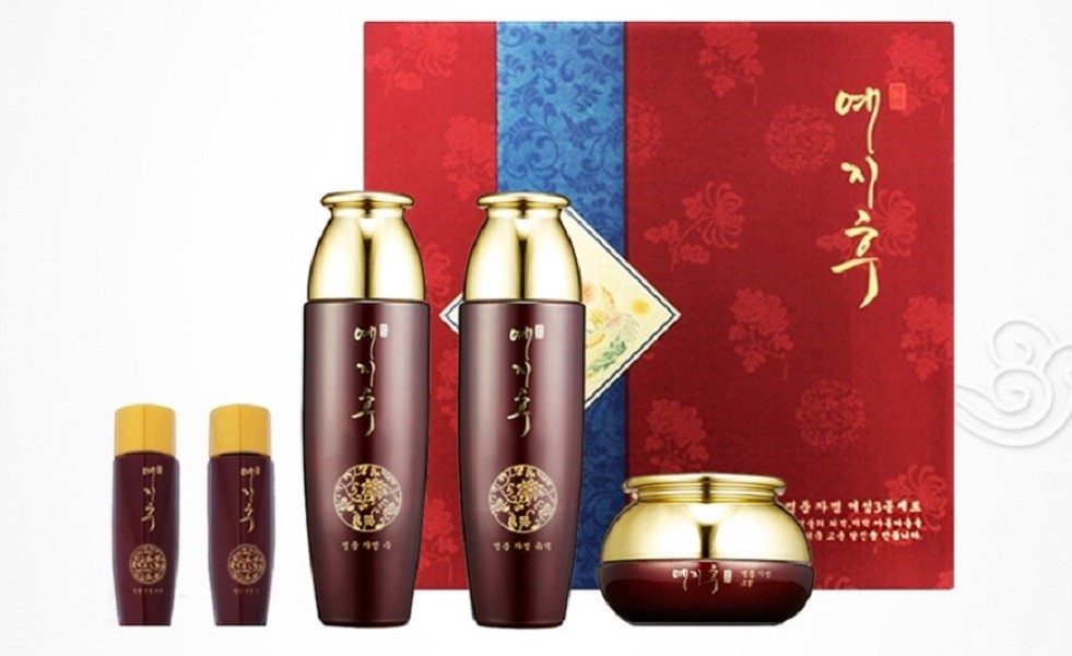 YEZIHU Red Ginseng Extract Skin Emulsion cream Set Anti Aging Wrinkle Moist