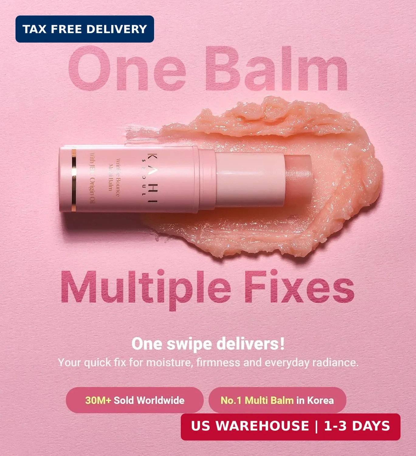 KAHI Wrinkle Bounce Multi Balm – DUO EDITION | All-in-One Hydrating Balm Eye Cre