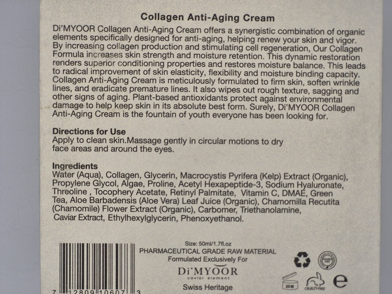 Di’MYOOR Collagen Anti-Aging Cream with Caviar Extract