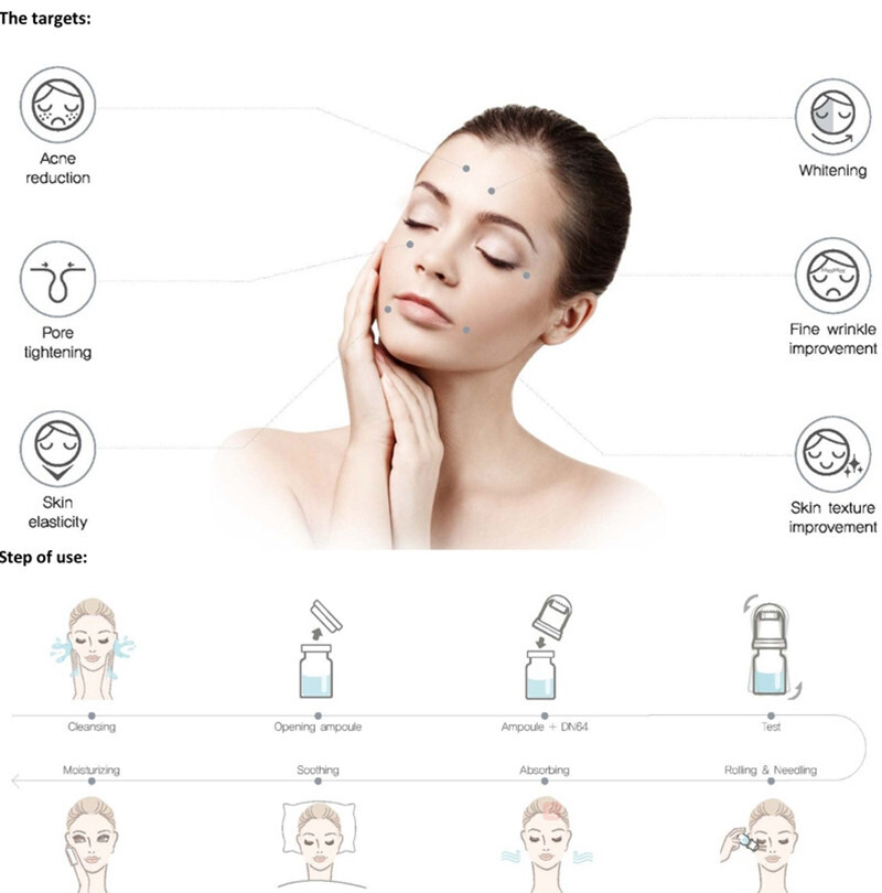 Aqua 20Pins Titanium Stamp MTS Skin Rejuvenation Beauty Tools For Salon Spa Use