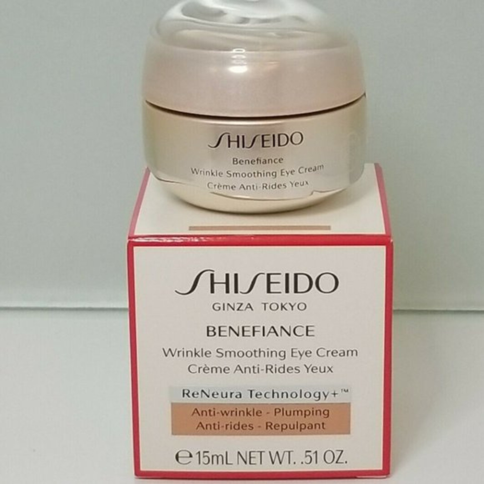 Shiseido Benefiance Wrinkle Anti-aging Smoothing Eye Cream 0.51oz / With Box