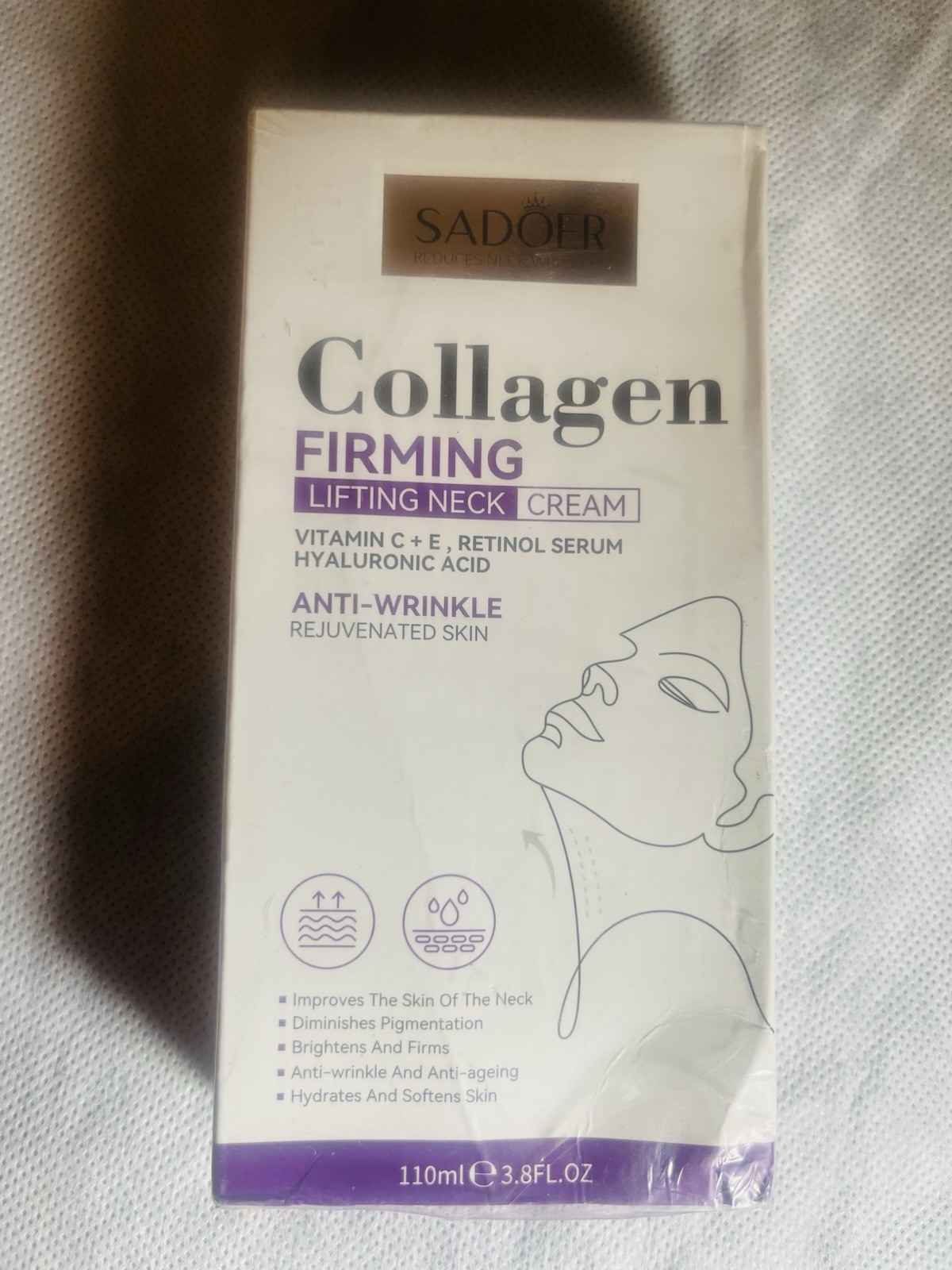 Sadoer Collagen Firming Lifting Neck Cream Anti-Wrinkle 3.8 Fl Oz Exp 3/2028
