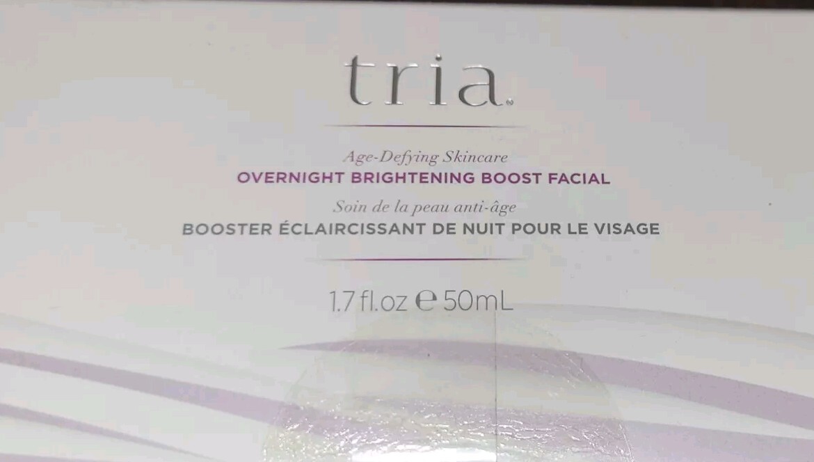 Tria Overnight Brightening Boost Facial W/ Mask & Brush, BrightEssance, New !