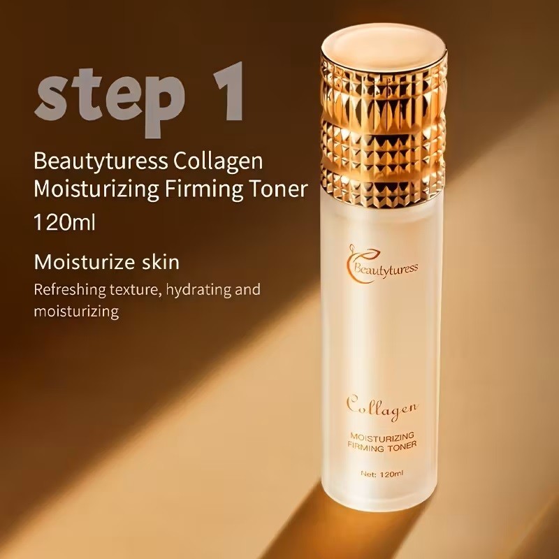 COMPLETE COLLAGEN SKIN CARE KIT HYDRATING FIRMING TONER SERUM EYE CREAM LOTION