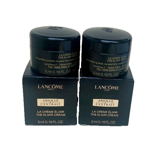 Lancome Absolue L’Extrait Ultimate Elixir 5mL The Elixir Cream Travel Size ×2