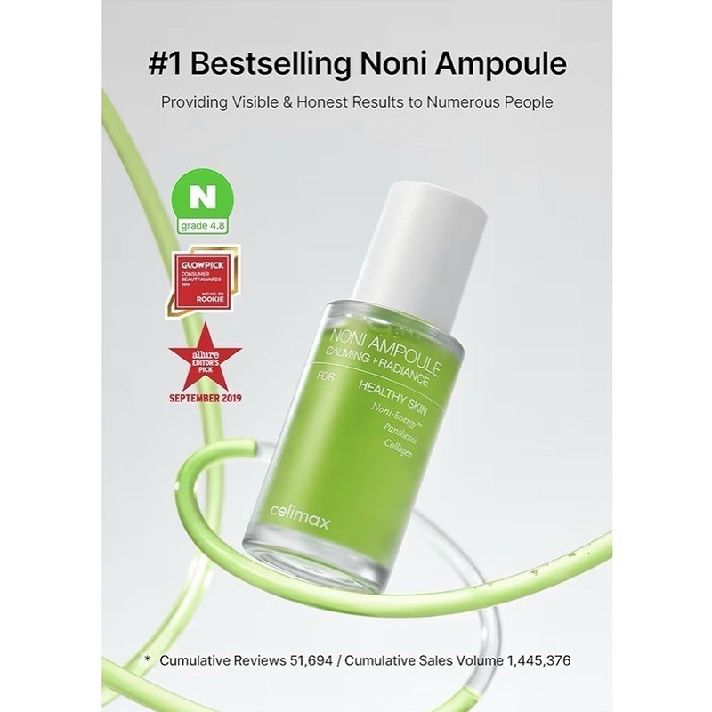 1/2PCS Celimax Noni Ampoule 30ml 1.01 fl oz | Calming+Radiance Serum Energy 30ml