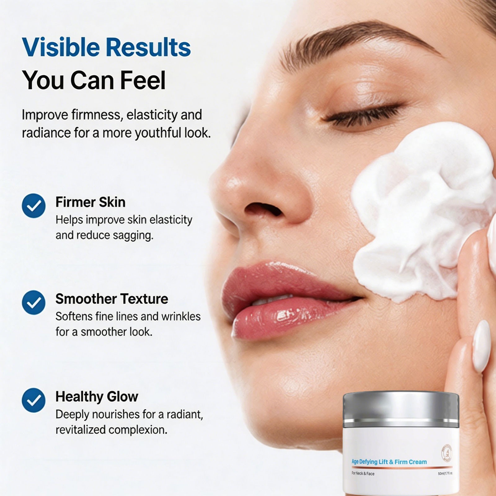 Age Defying Lift Firm Cream For Neck Face Body Anti Aging Moisturizer 50ml