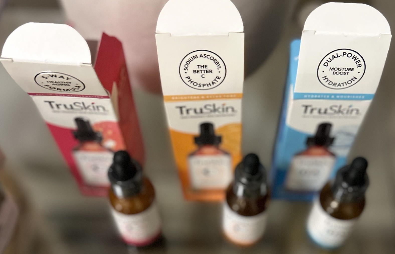 TruSkin Serum Bundle Vitamin C Super Serum+ Vitamin C HA Facial Serums 1oz NEW