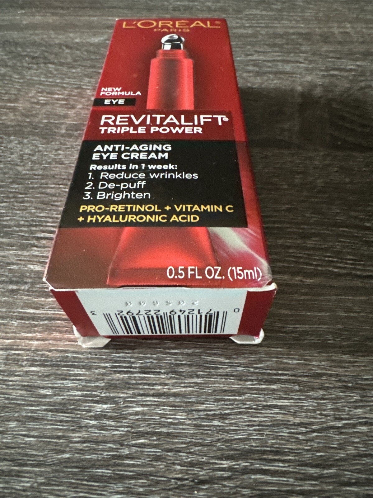 L’oreal Revitalift Triple Power Anti Aging Eye Cream 0.5oz / 15ml Wrinkles New