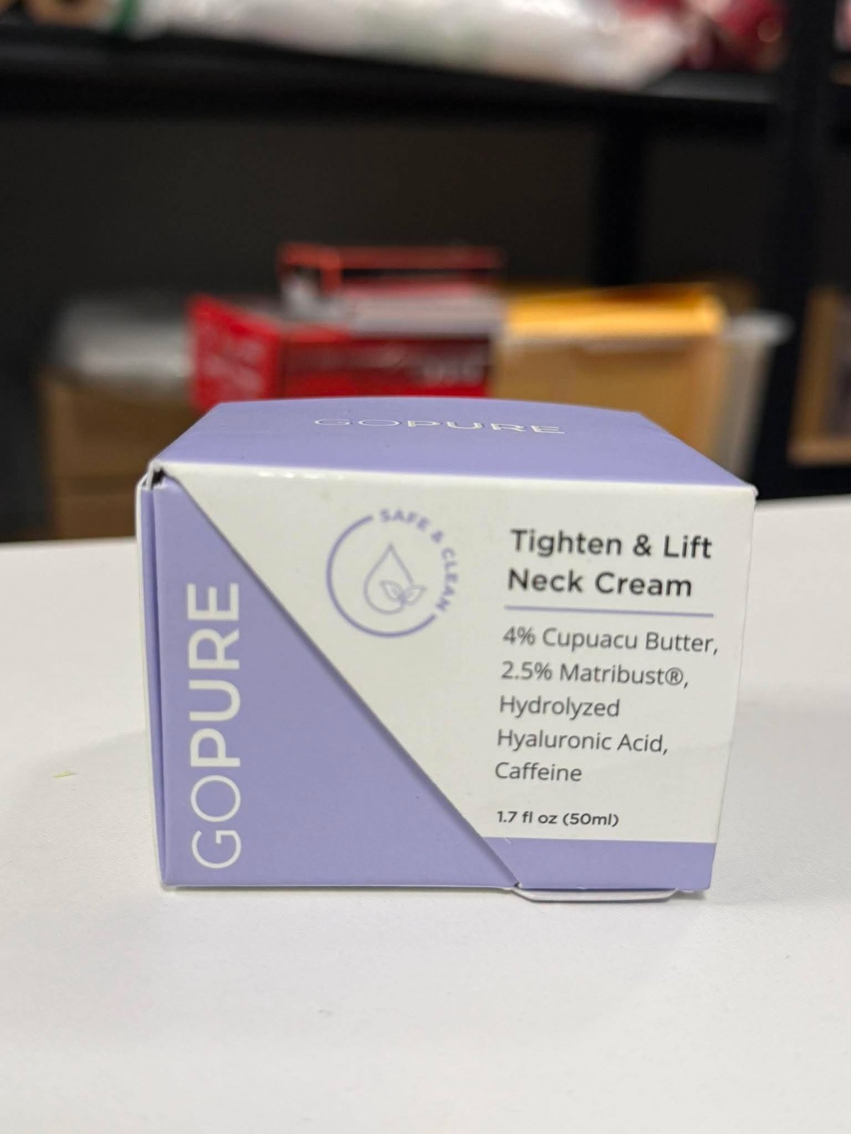 goPure Tighten & Lift Neck & Chest Moisturizer Cream for Visibly Firming 1.7 oz