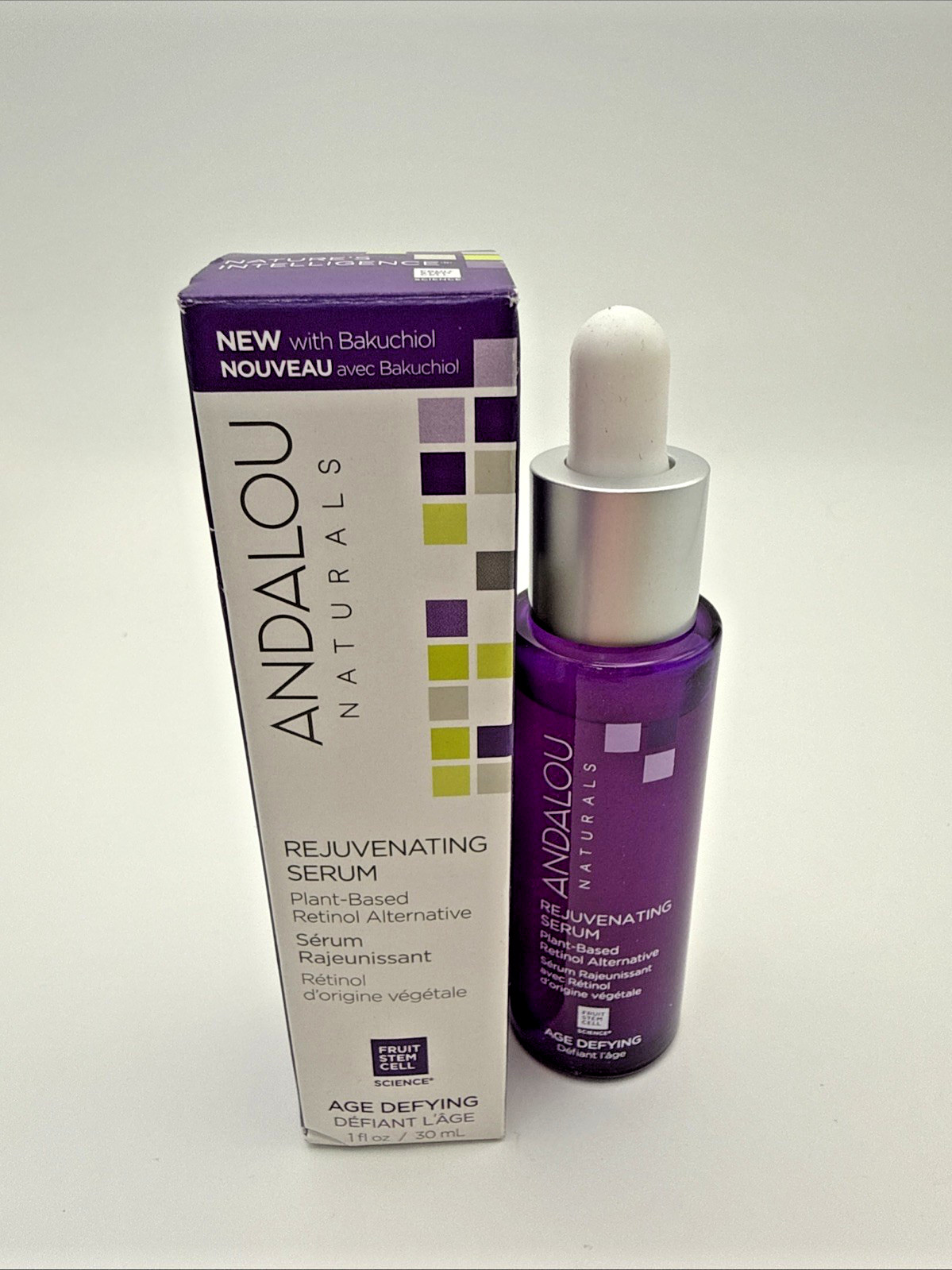 Andalou Naturals Rejuvenating Serum Plant-Based Age Defying 1 oz NEW IN BOX