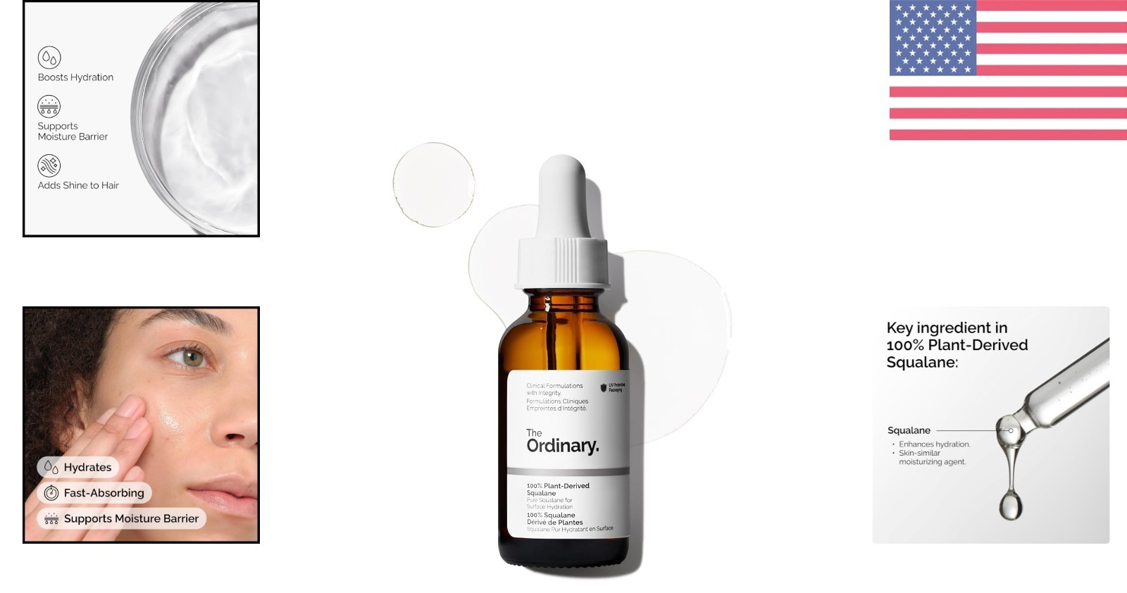 Lightweight 100% Squalane – Multi-Use Hydration for Skin & Hair, 1 Fl Oz