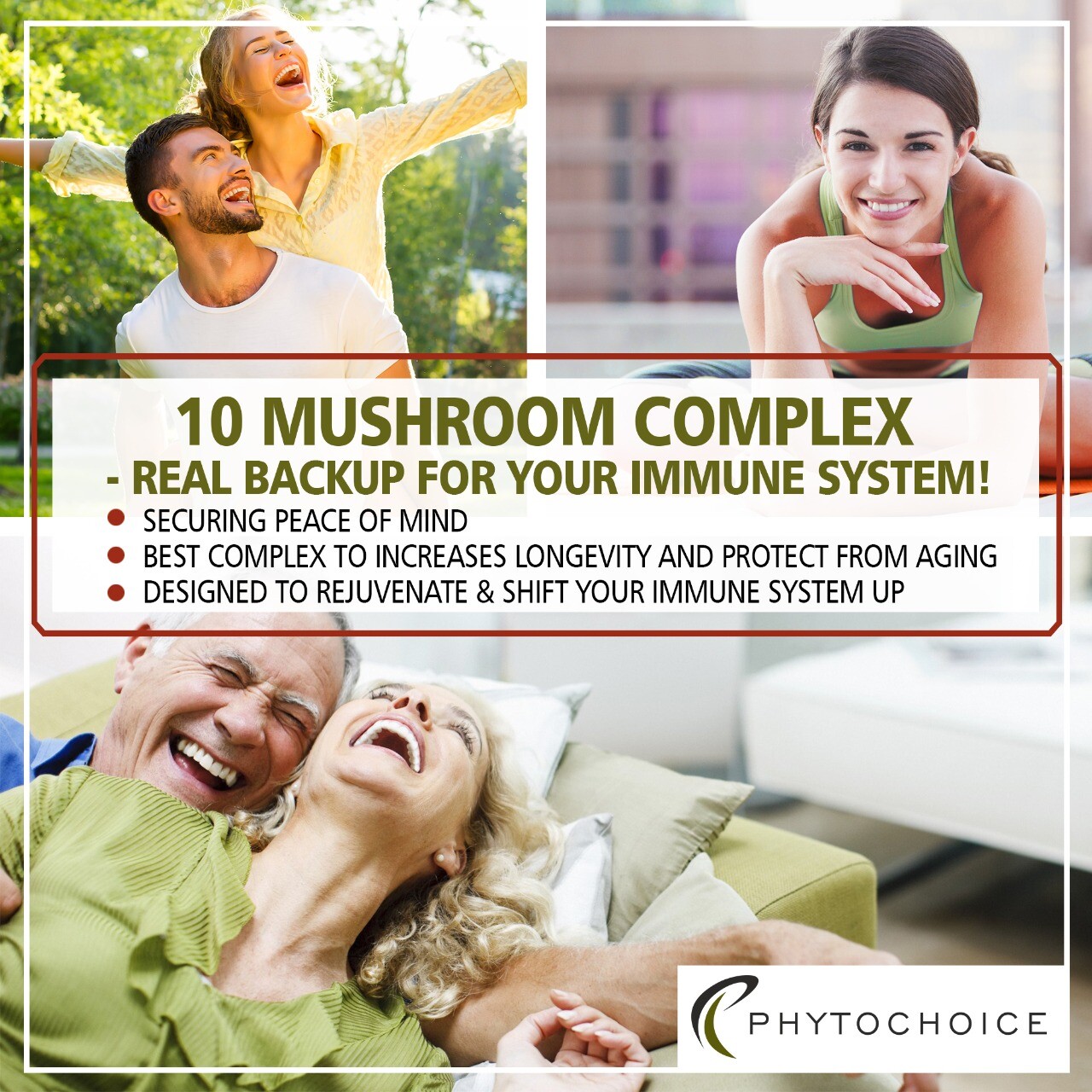 Defense10 Mushroom Complex Supplements Immune Support Lions Mane Reishi Maitake