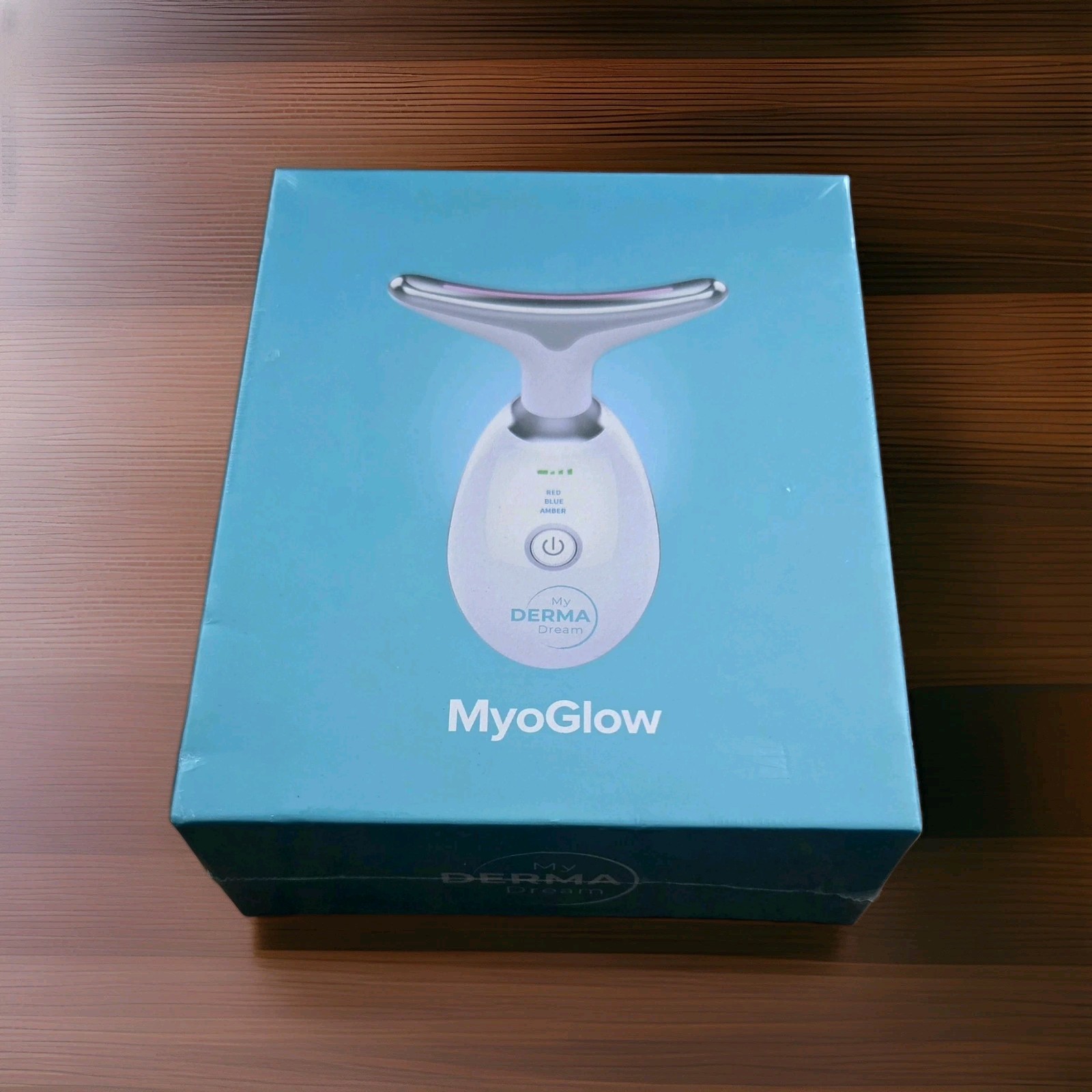 My Derma Dream MyoGlow LED Light Therapy Neck Face Sculpting Device NEW