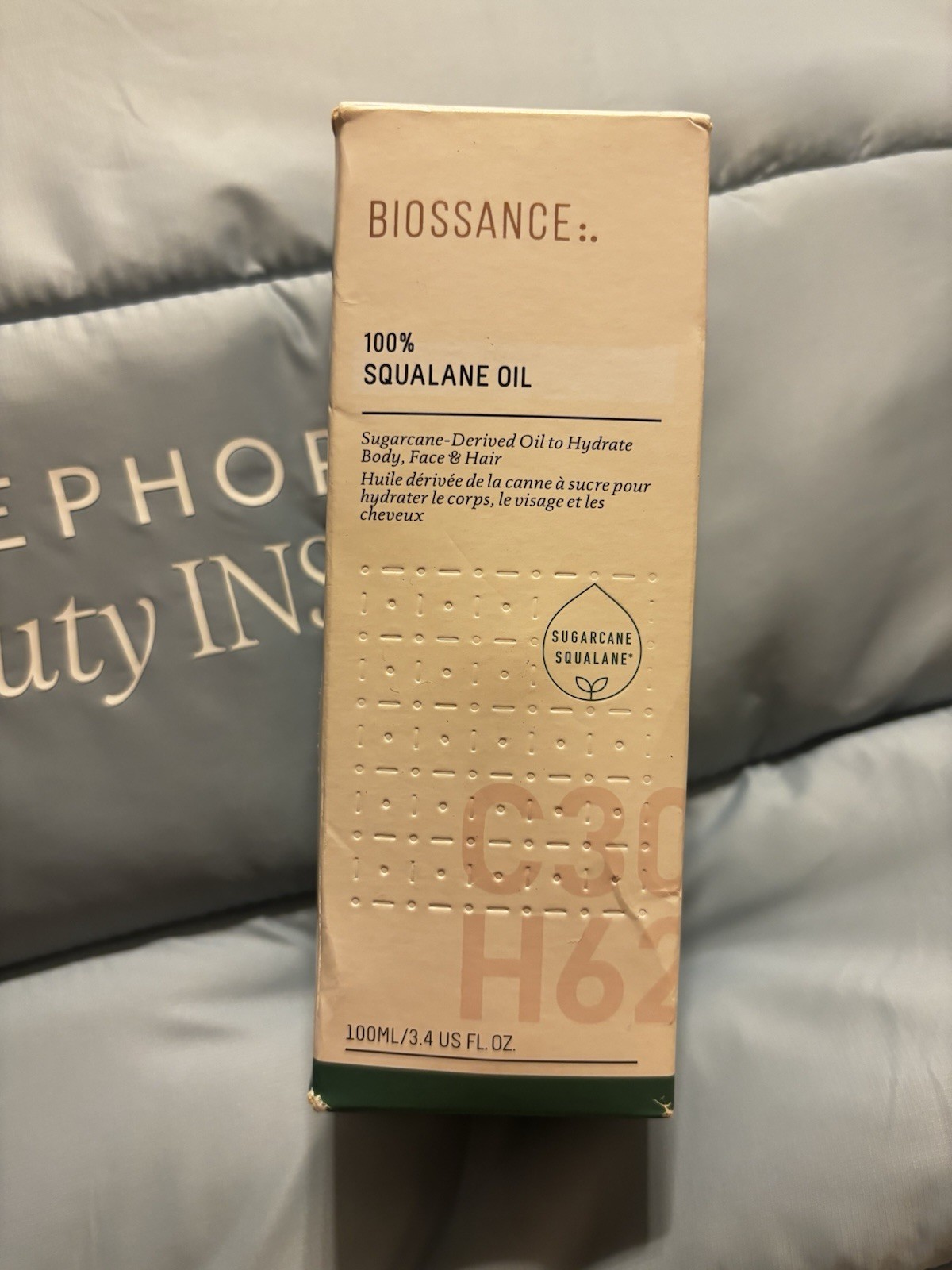Biossance Squalane Oil 100% Sugarcane, 3.4oz (100ml) New In Box