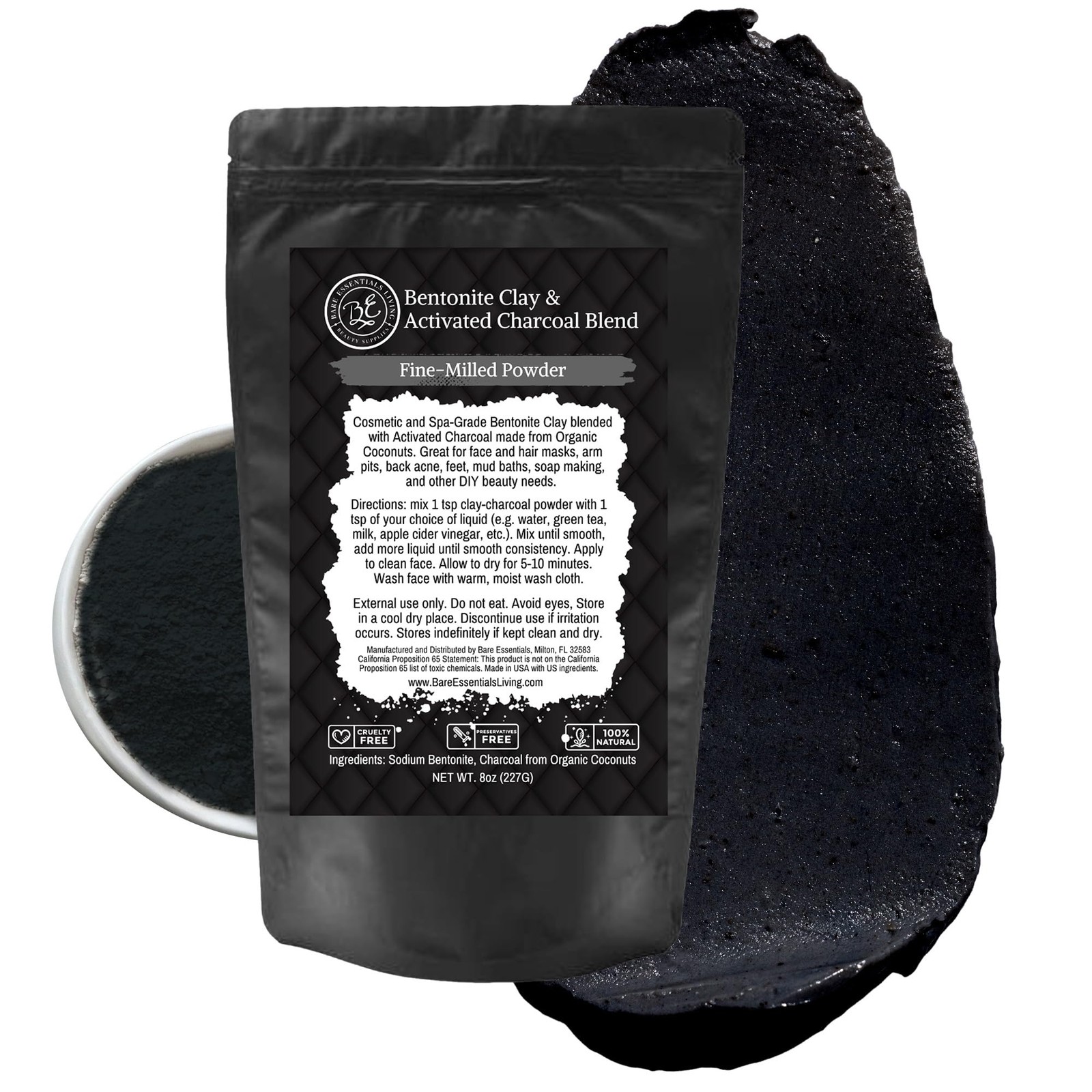 – Bentonite Clay Powder and Activated Charcoal Powder Blend (8oz) Great for C…