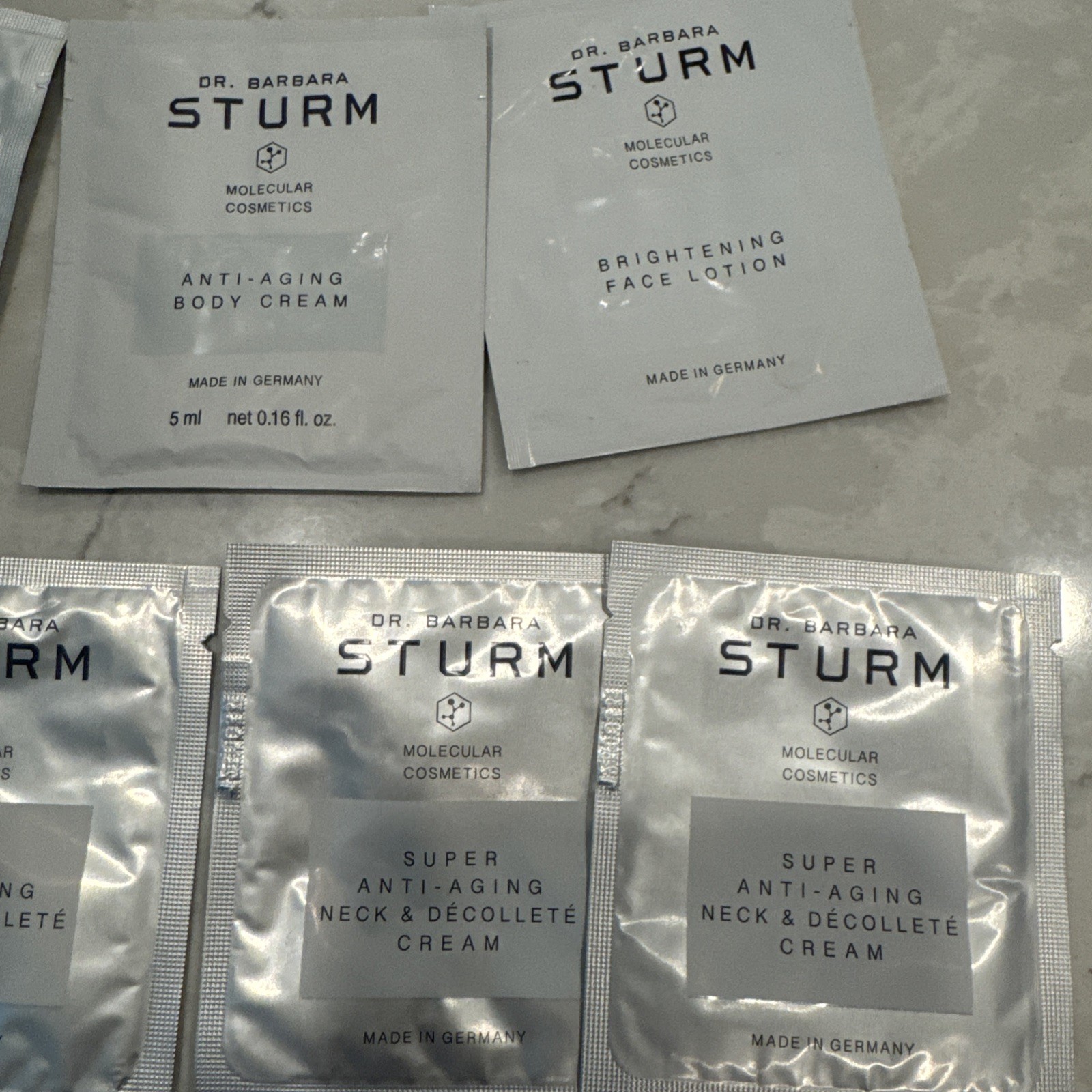 33 Dr Barbara Sturm Samples Neck Hand Cream Cleanser V Drops Serum lotion wash