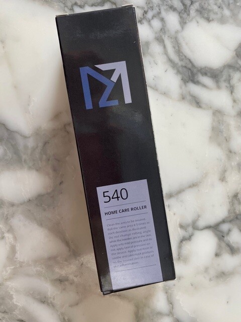 Dermaroller * Matte Black * 540 Titanium Gold Microneedles * NEW * 1.00mm
