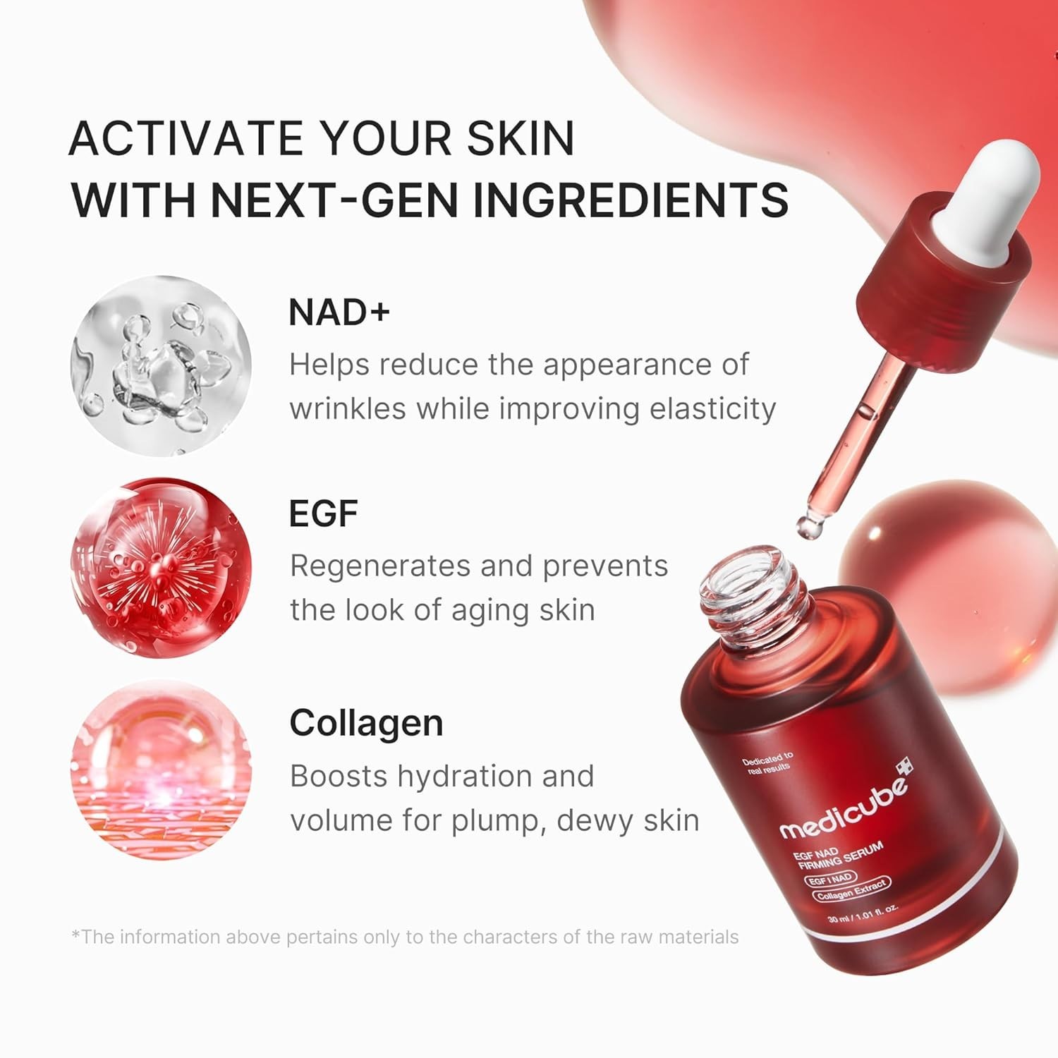 medicube NAD EGF Firming Serum for Face & Neck 1.01 fl.oz – NEW