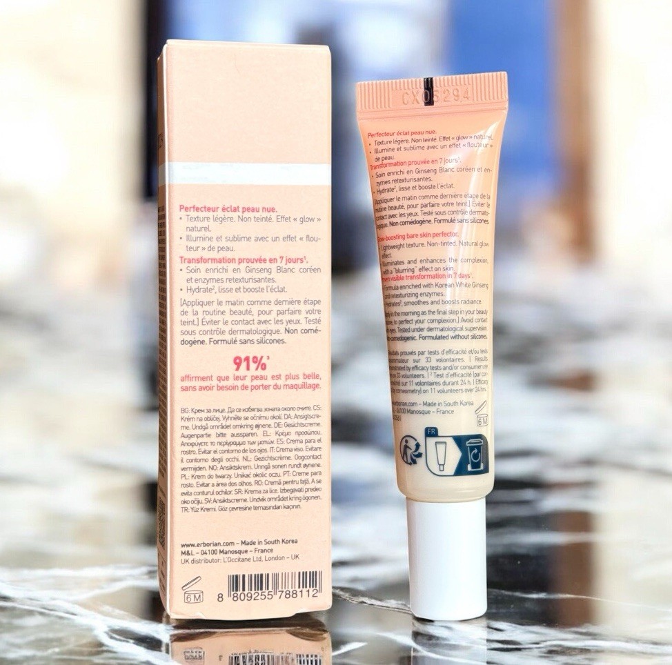 Erborian Skin Hero Glow, Non Tinted Hydrates & Smooths – Korean Glass- Finish
