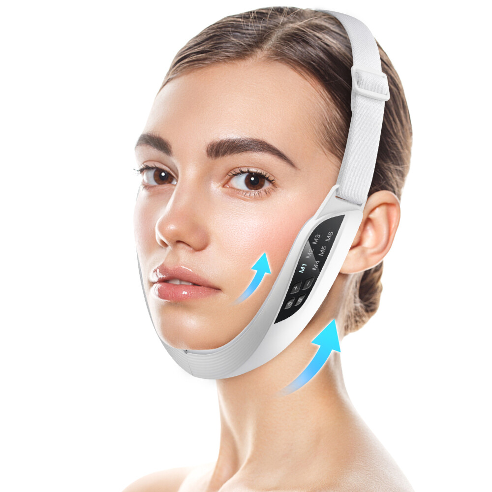 1/2PCS V-Face Massager Face-Lift Sliming Double Chin Reduce LED Photon Therapy