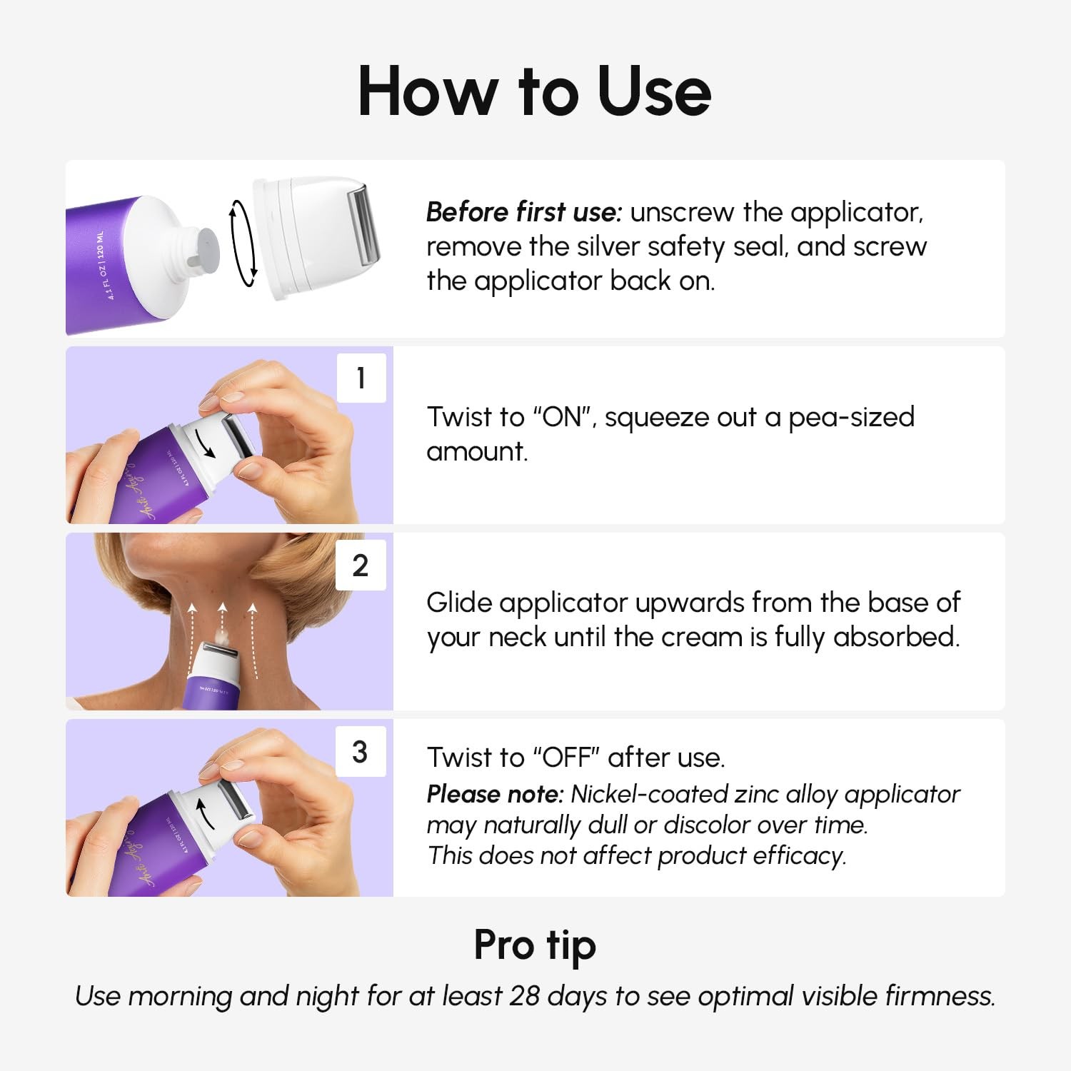 Neck Cream with Face Roller – Neck Creams For Tightening and Firming – Pro Re…