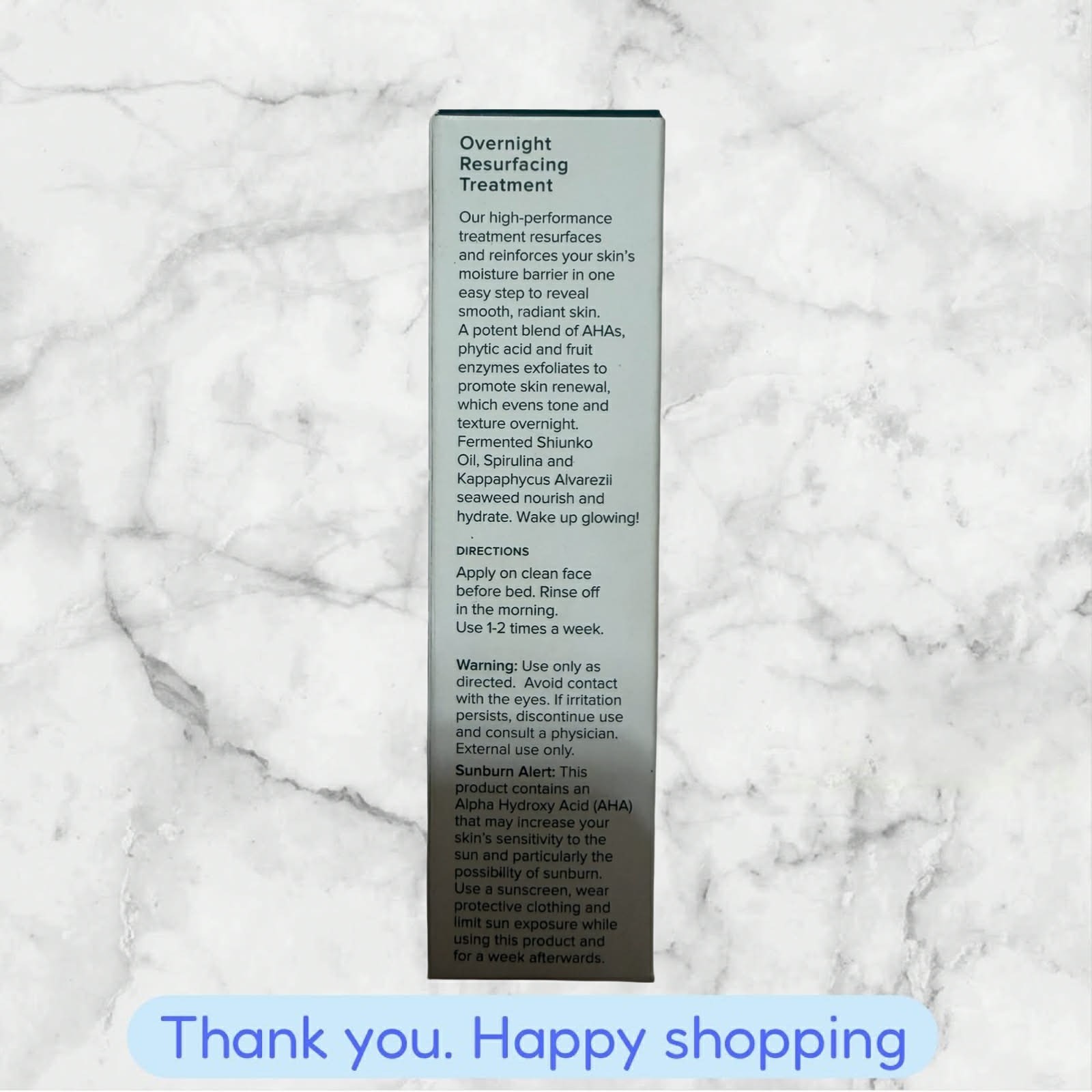OSEA SEAGLOW OVERNIGHT SERUM AHA TREATMENT Full Size 1.2 FL OZ / 34 ML VEGAN NEW