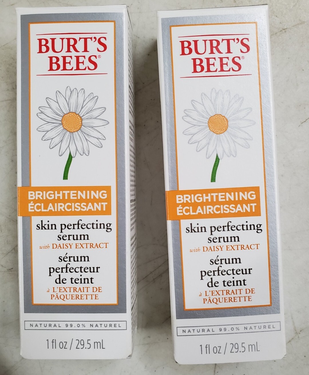 2 ( two ) Burt’s Bees Brightening Skin Perfecting Serum – 1oz – FREE SHIPPING