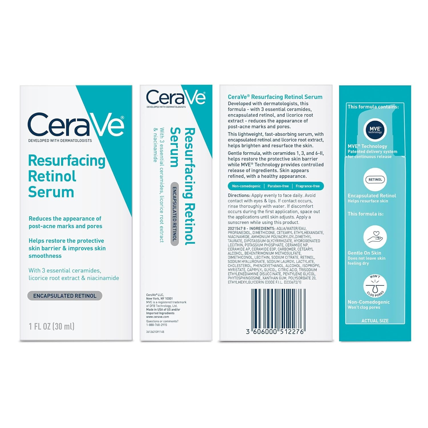 Resurfacing Retinol Serum for Post Acne Marks, Formulated with Licorice Root Ext
