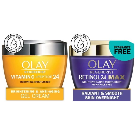 Olay Facial Moisturizer Bundle Day Night Cream Skin Care Set