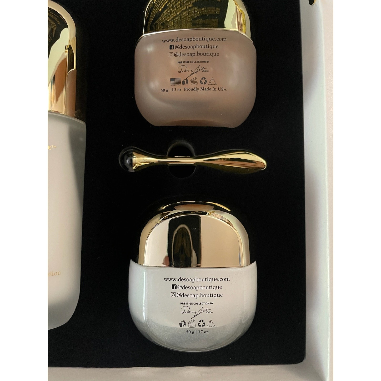 De Soap Boutique Prestige Collection 5‑Piece Skincare Kit w/ Gift Box NIB