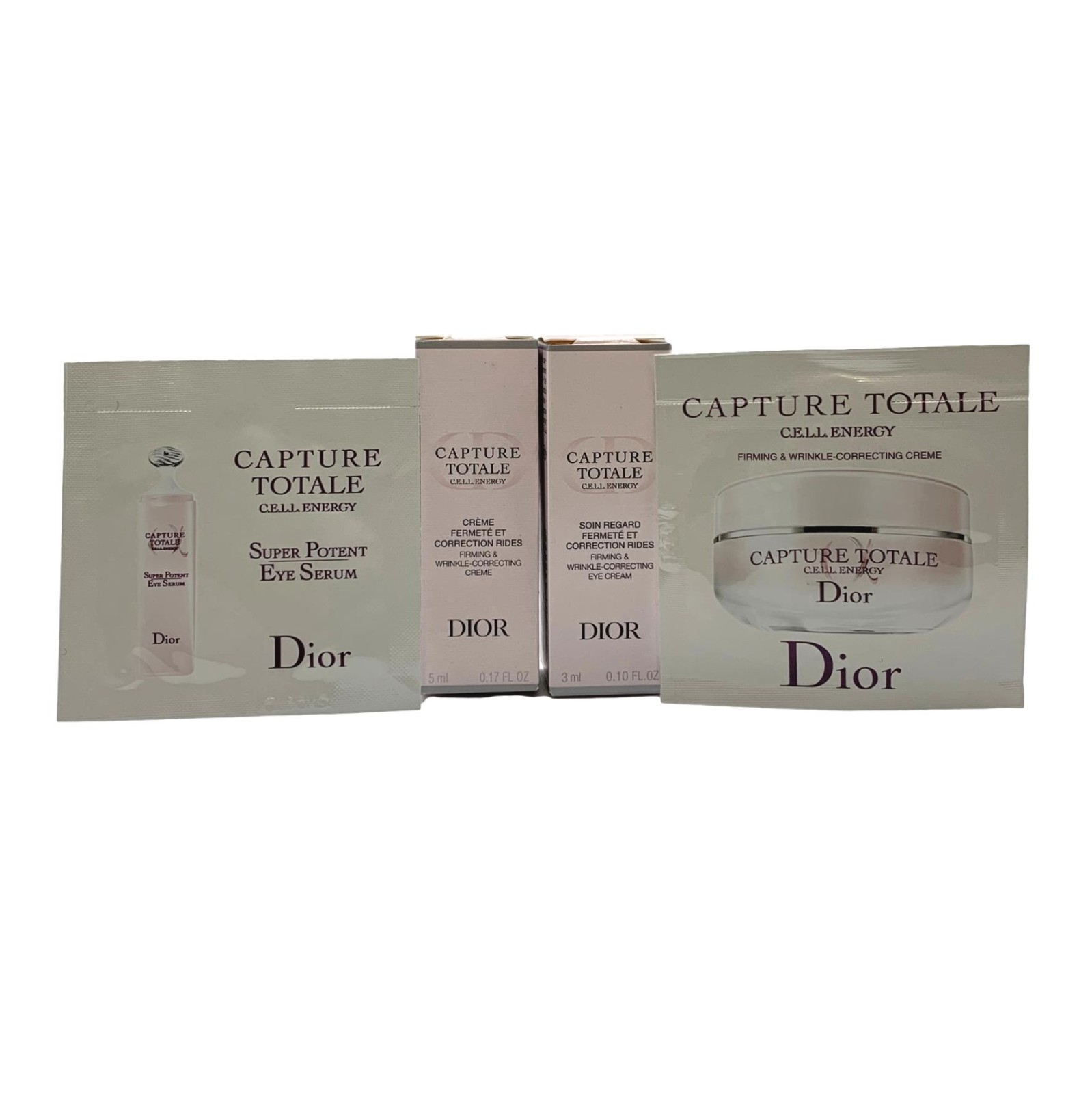 Dior 5 Piece Capture Totale Gift Set Firming Cream & Eye Serum with Blush Pouch