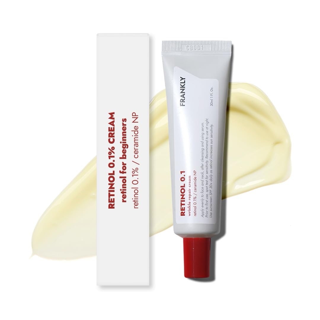 FRANKLY Retinol 0.1% Night Cream Anti-Aging Wrinkle Care – Exp 10/2026