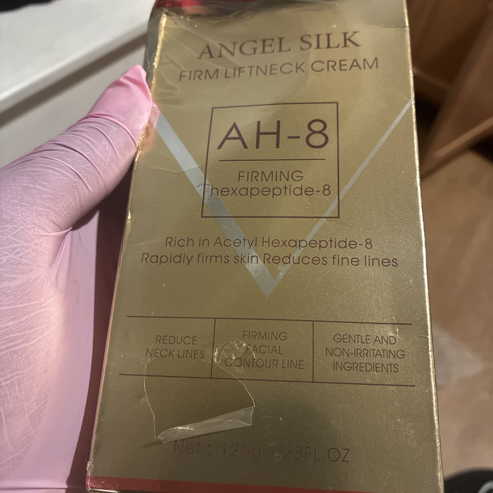 AH-8 Firming Lifting Neck Cream Hexapeptide-8 Anti-Aging Roller Massager 4.23oz