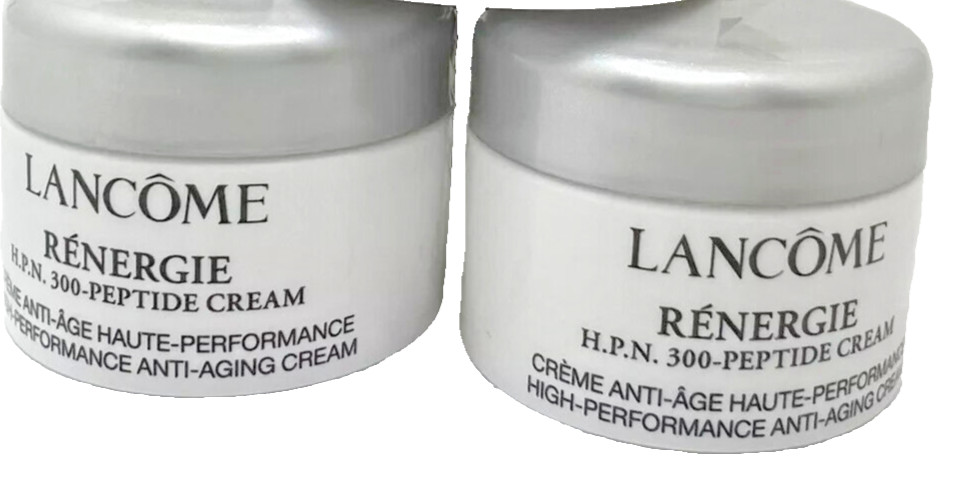 Lot of 2 Lancome Renergie HPN 300-Peptide Cream Deluxe Sample Sz .16oz, 5mL NWOB