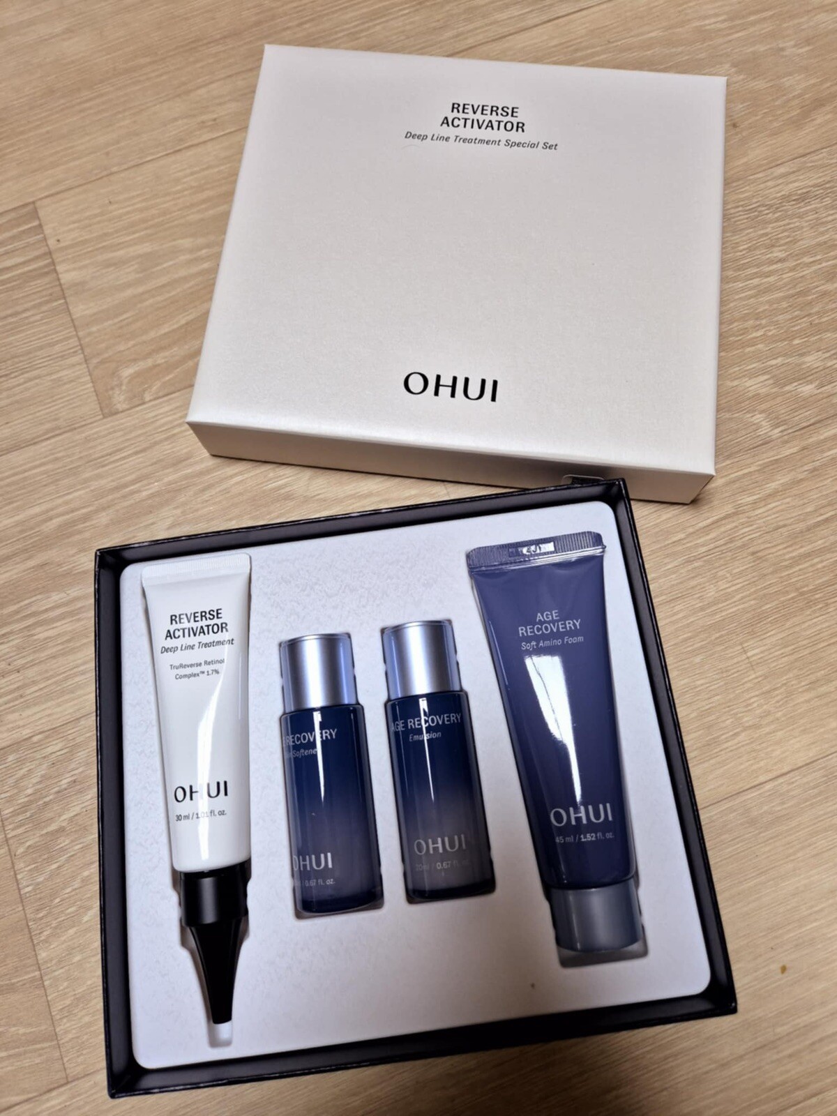 O HUI Reverse Activator Deep Line Treatment Special Set 4 Items K-Beauty