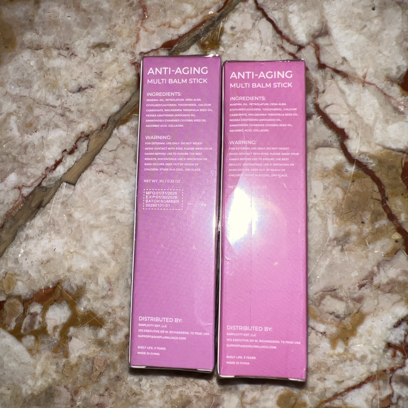 LumiLux Co Anti-Aging Multi Balm Stick 9g Hydrating Firming Brightening Collagen