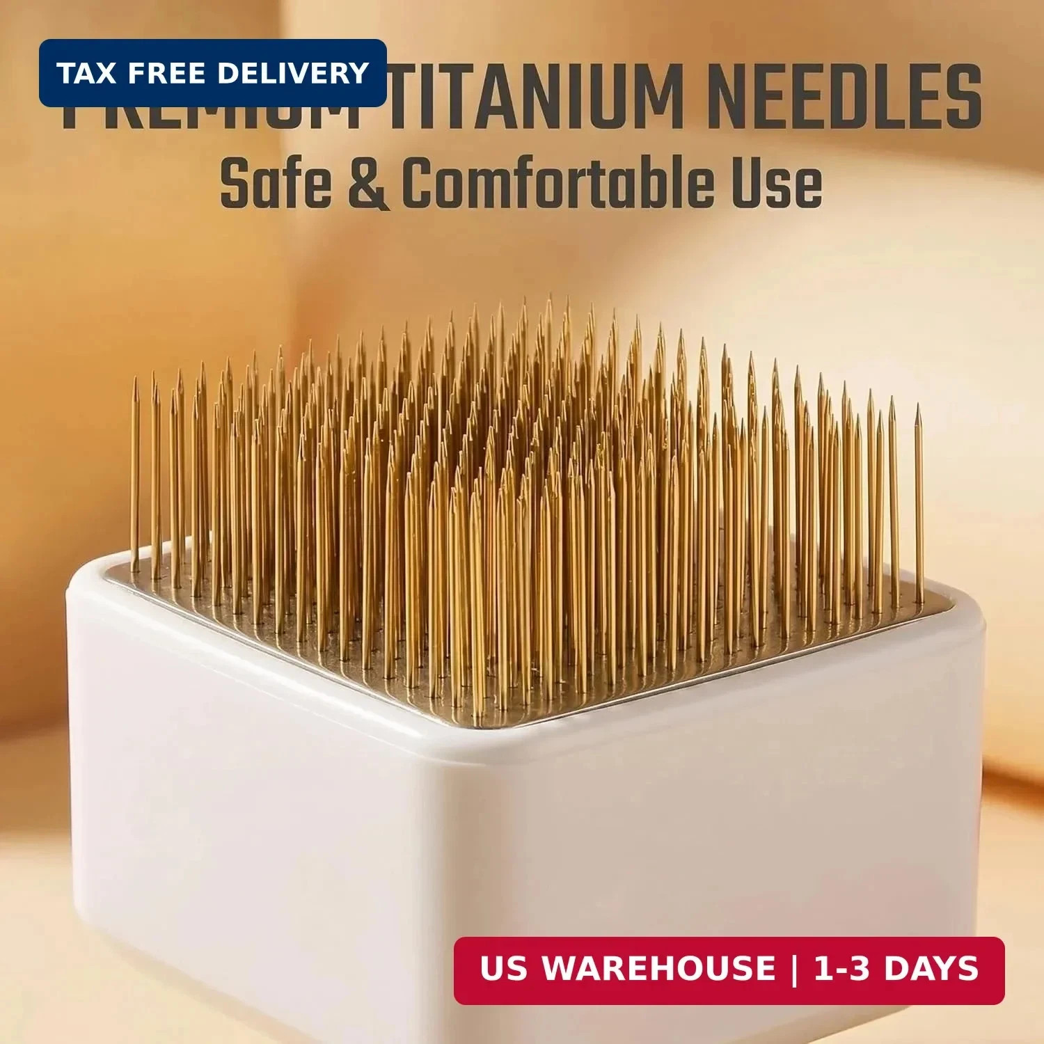 Titanium Derma Stamp 140 Microneedle Adjustable Beauty Tool Face Body Scalp