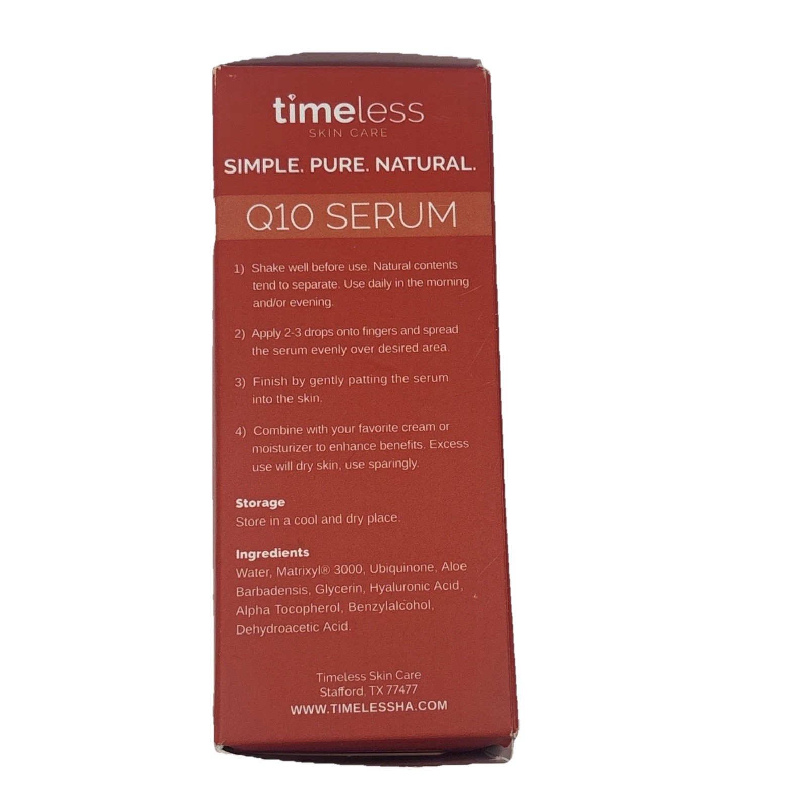 Timeless Skin Care Coenzyme Q10 Serum 1 Oz